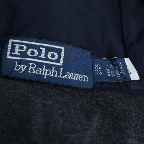 Polo Ralph Lauren Men's Blue XL Pullover Hoodie 1/2 Zip Logo
