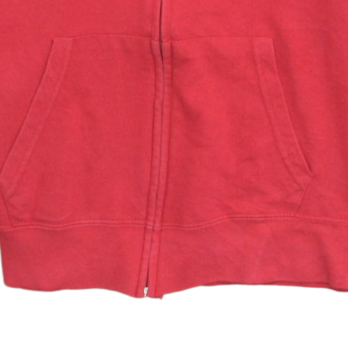 Fruit of the Loom Unisex Red Full Zip Hoodie 2XL Classic Fit