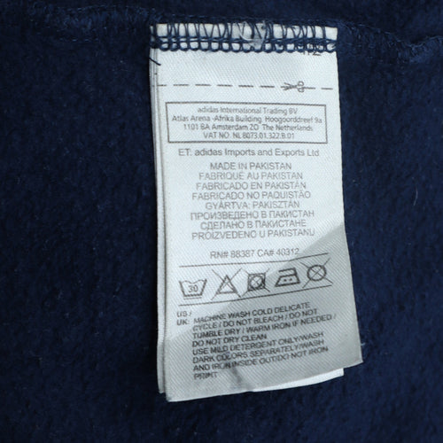 Adidas Mens Blue XL Crew Neck Pullover Sweatshirt Classic Logo
