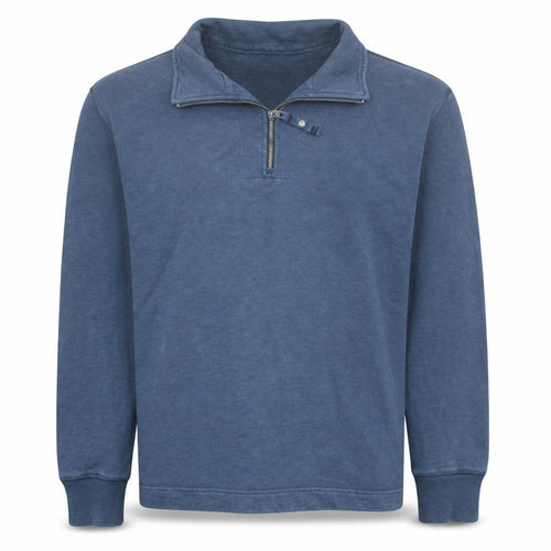 Gap Men's Blue XL 1/4 Zip Collared Sweatshirt Cotton Pullover