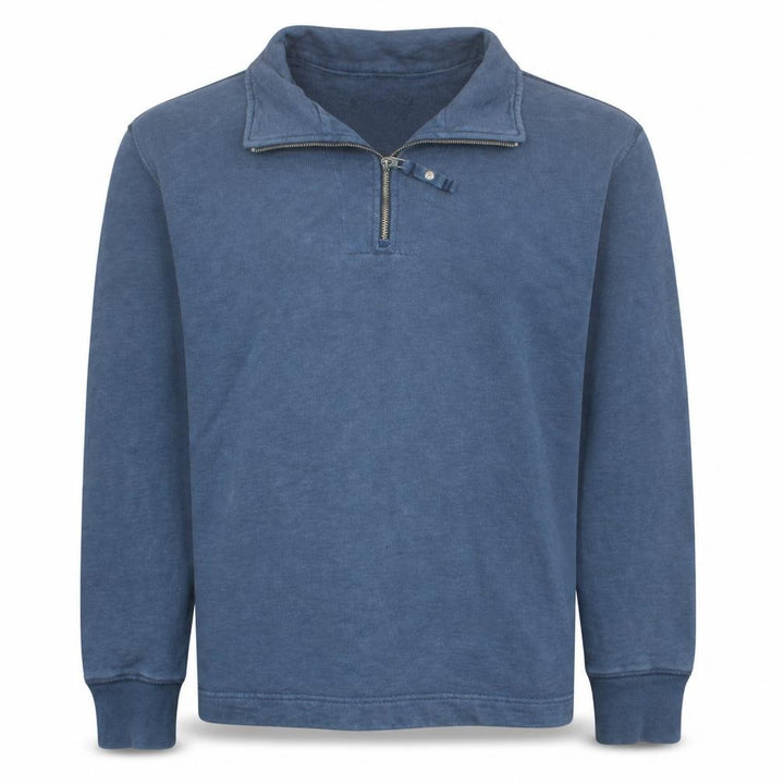 Gap Men's Blue XL 1/4 Zip Collared Sweatshirt Cotton Pullover