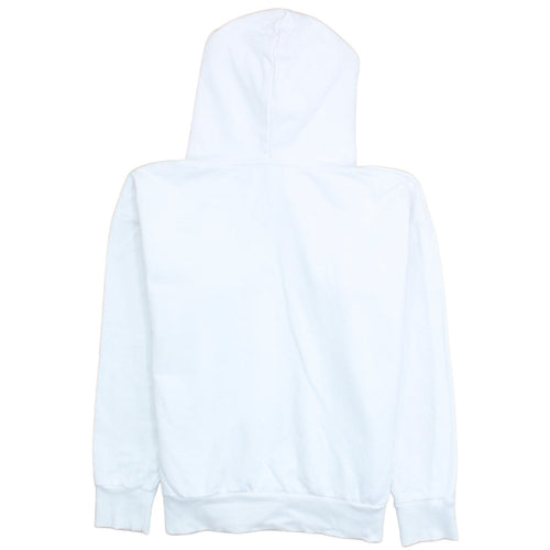 Diesel Mens White Pullover Hoodie Size M Logo Cotton Sweatshirt
