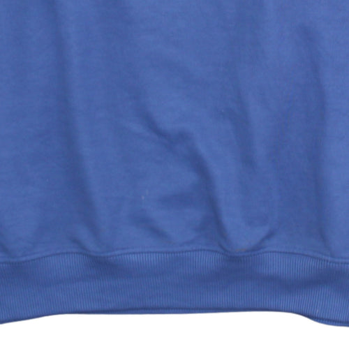 Fred Perry Men's Blue 1/4 Zip Sweatshirt XL Cotton Blend