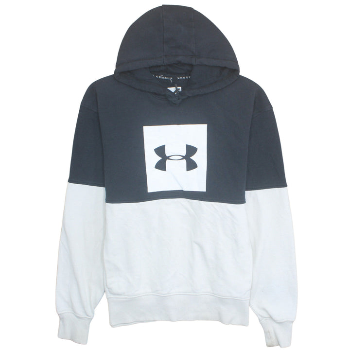 Under Armour Men's Black White Pullover Hoodie Size L Regular Fit