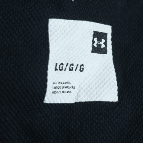 Under Armour Men's Black White Pullover Hoodie Size L Regular Fit