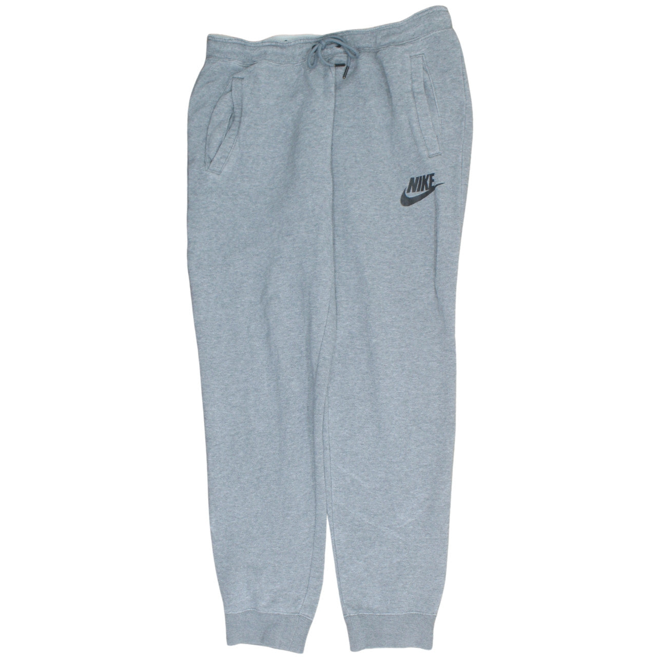 Nike Men's Grey Regular Fit Drawstring Fleece Joggers M