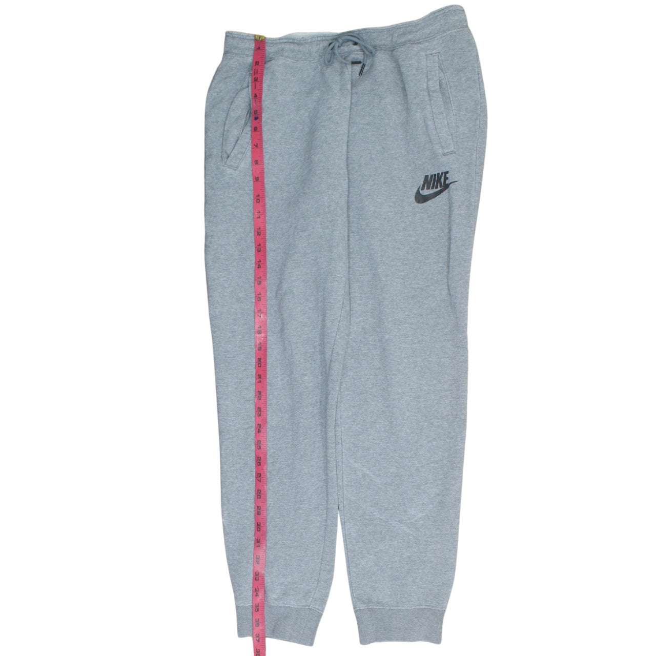 Nike Men's Grey Regular Fit Drawstring Fleece Joggers M