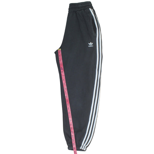 Adidas Womens Black Jogger Trousers Size 6 with Side Stripes