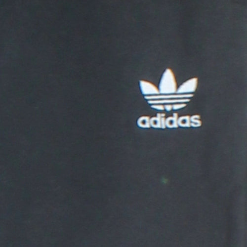 Adidas Womens Black Jogger Trousers Size 6 with Side Stripes