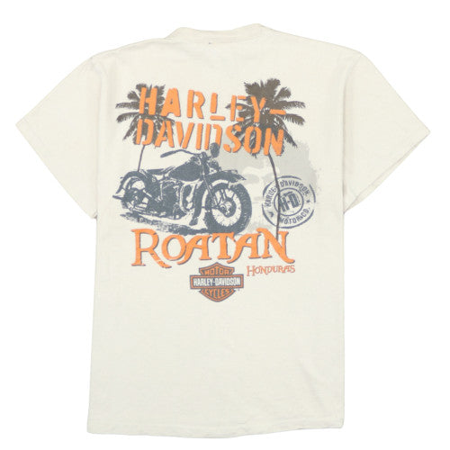 Harley-Davidson Men Beige Roatan Honduras Graphic T-Shirt M