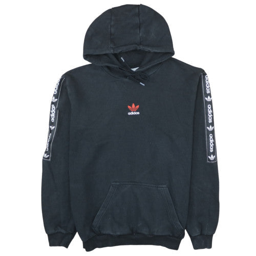 Adidas Mens Black M Pullover Hoodie with Logo Print