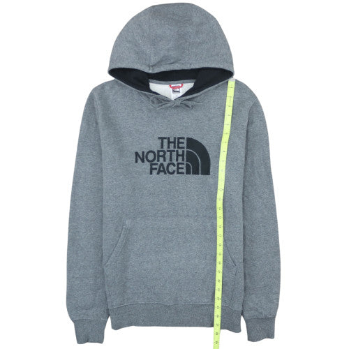 The North Face Mens Grey Pullover Hoodie M Regular Fit Fleece Logo