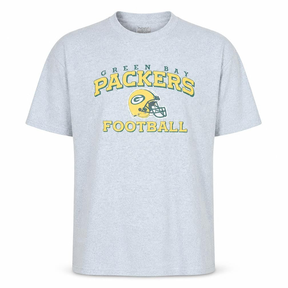 Reebok Men's Grey Green Bay Packers Graphic T-Shirt Size L