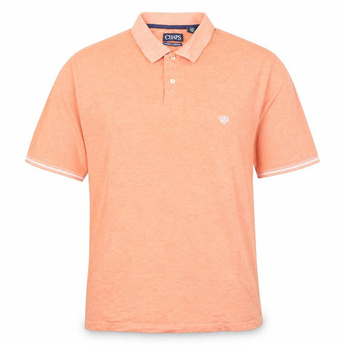 Chaps Mens Orange Cotton Polo Shirt Short Sleeve M Regular Fit