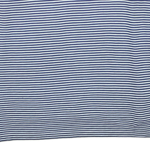 Adidas Men's Navy Striped ClimaLite Polo Shirt XL Cotton Blend