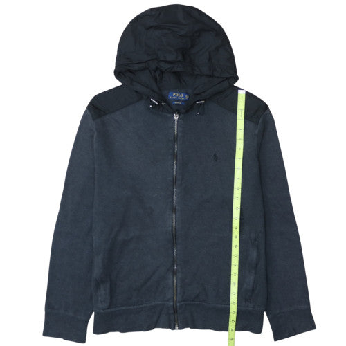 Polo Ralph Lauren Men's Black Full Zip Hoodie Size L Cotton
