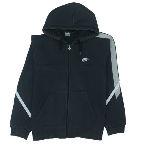 Nike Men's Black Full Zip Hoodie M Fleece Lined Sportswear