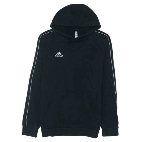 Adidas Men's Black Medium Pullover Hoodie with Logo and Kangaroo Pocket