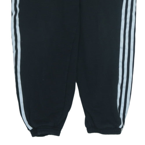adidas Womens Black Size 10 Track Pants with 3 Stripes