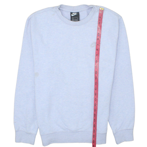 Nike Womens Light Grey Cotton Blend Crew Neck Sweatshirt S