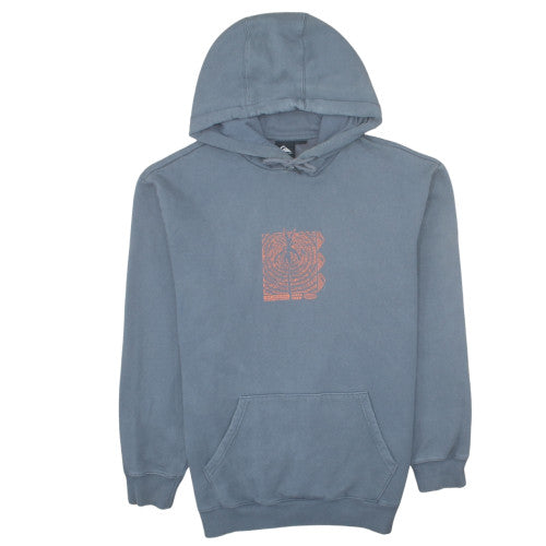 Quiksilver Men's Blue Pullover Hoodie Small Graphic Fleece