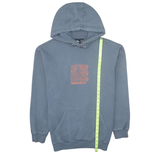 Quiksilver Men's Blue Pullover Hoodie Small Graphic Fleece