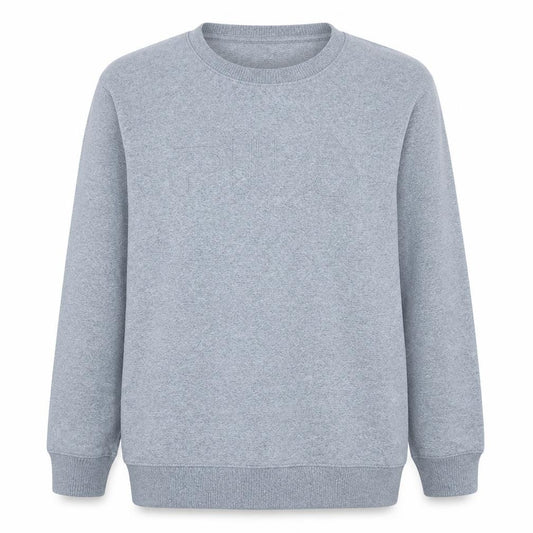 Front view of Fila women’s grey xxl pullover sweatshirt classic crew neck logo