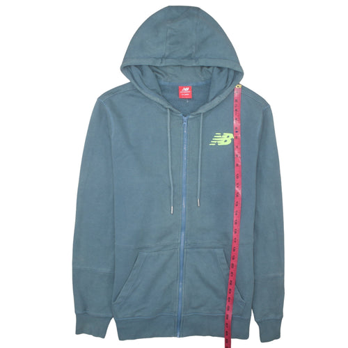 New Balance Men Blue XL Full Zip Hoodie Sports Graphic Print
