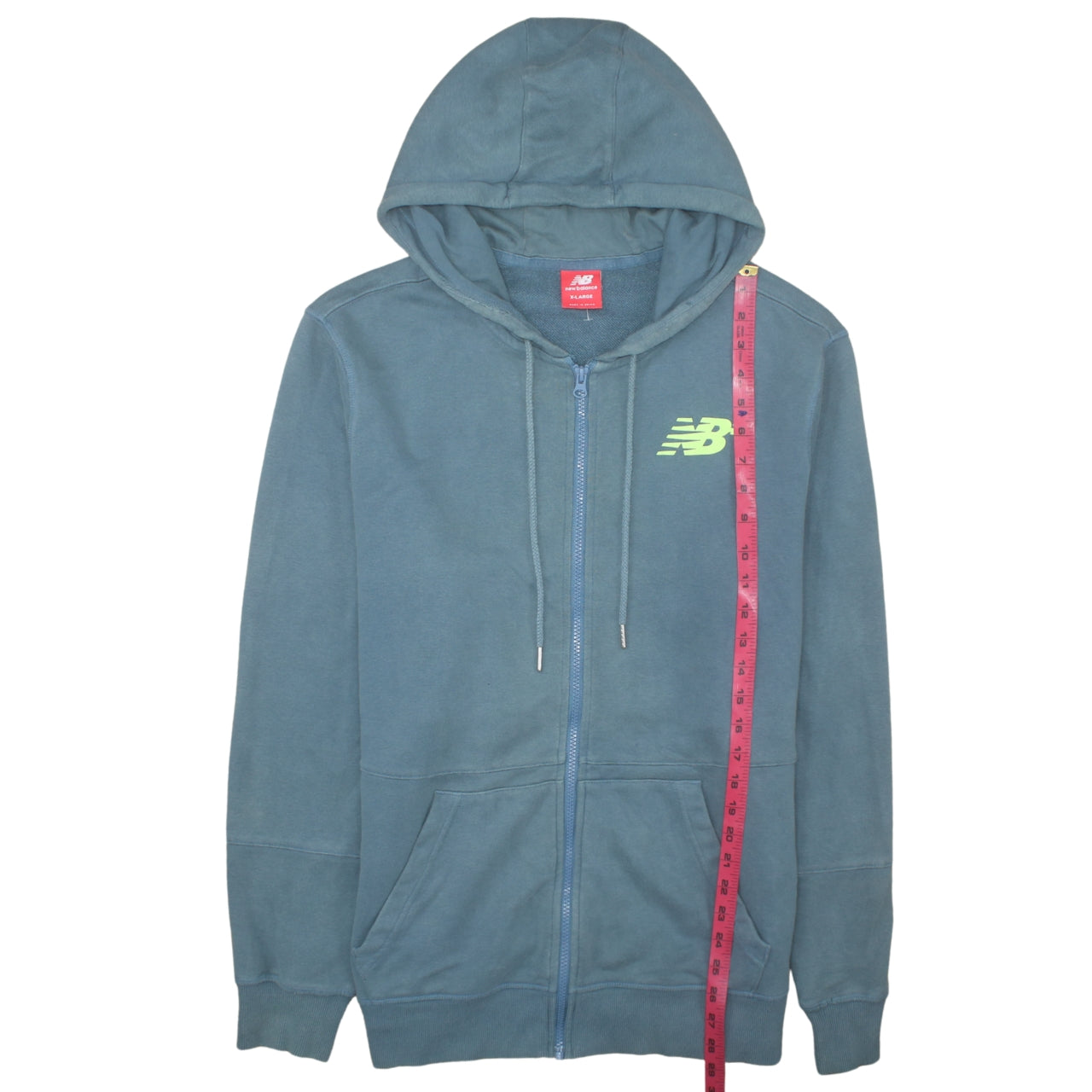 New Balance Men Blue XL Full Zip Hoodie Sports Graphic Print