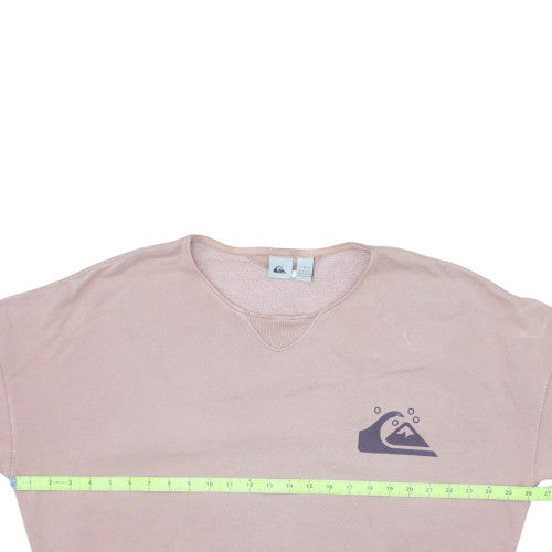 Quiksilver Women's Pink Crew Neck Pullover Sweatshirt Size L