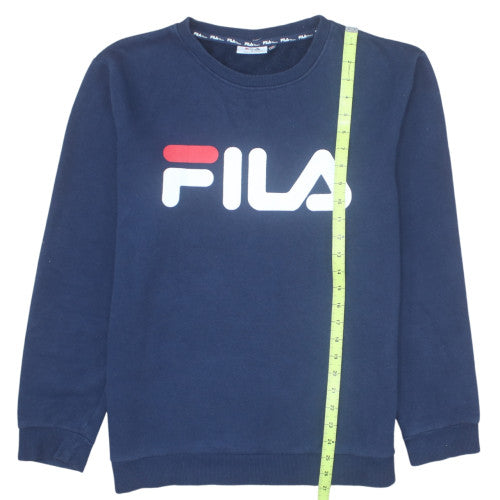 FILA Mens Blue Small Pullover Sweatshirt Logo Graphic