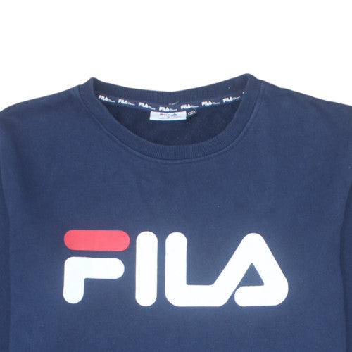 FILA Mens Blue Small Pullover Sweatshirt Logo Graphic
