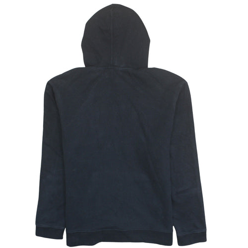 GAP Mens Black Pullover Hoodie L Logo Cotton Fleece Sweatshirt