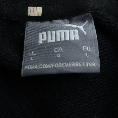 Puma Men's Black Logo Crew Neck Pullover Sweatshirt Size L