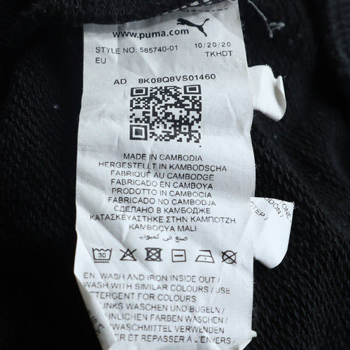 Puma Men's Black Logo Crew Neck Pullover Sweatshirt Size L