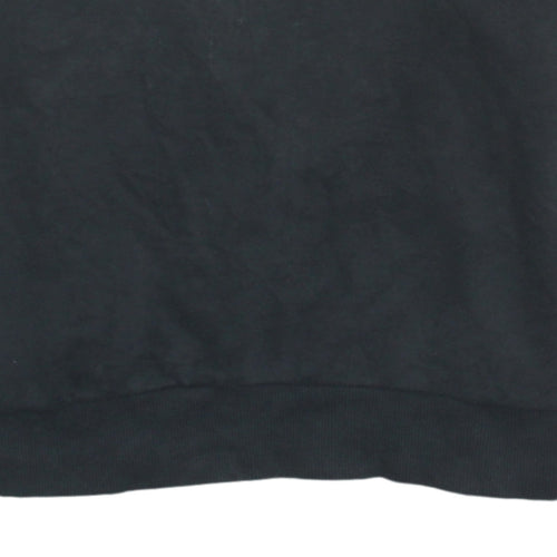 Puma Men's Black Logo Crew Neck Pullover Sweatshirt Size L