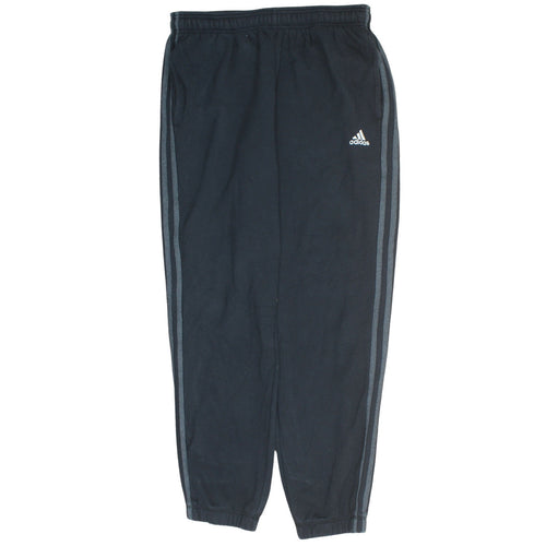 Adidas Mens Black Logo Tracksuit Joggers L Regular Fit