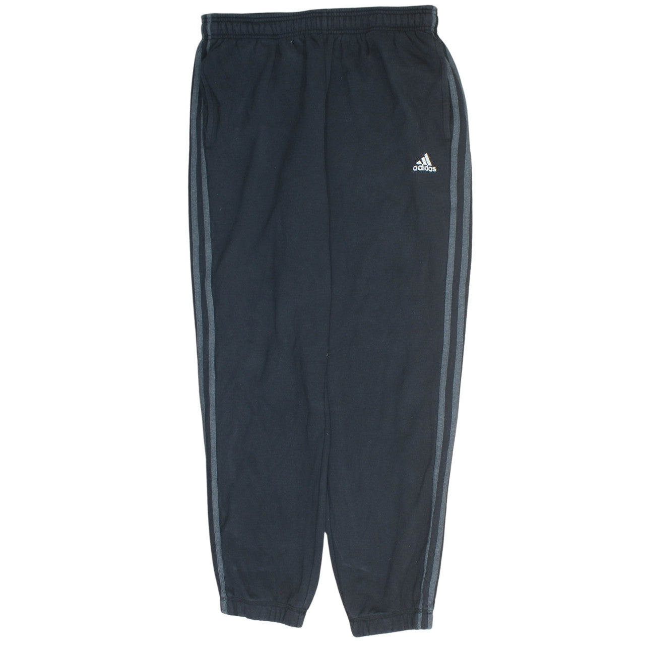 Adidas Mens Black Logo Tracksuit Joggers L Regular Fit