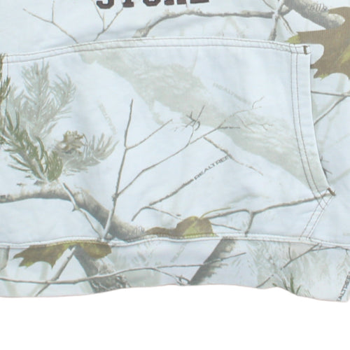 Signature Sportswear Mens White Camo Hoodie L Pullover Hunting Style