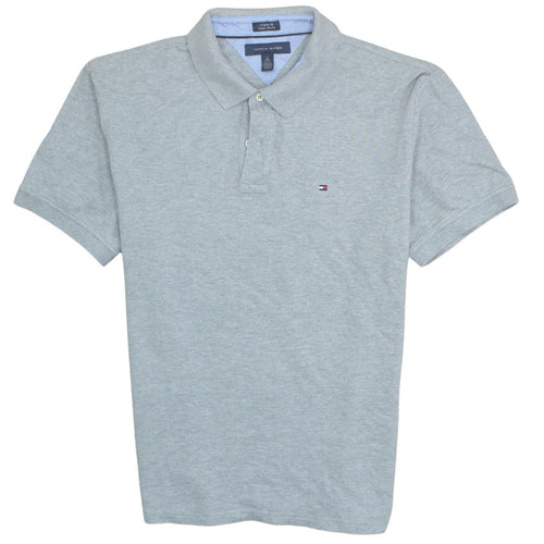 Tommy Hilfiger Men's Grey Custom Fit Polo Shirt Size XL