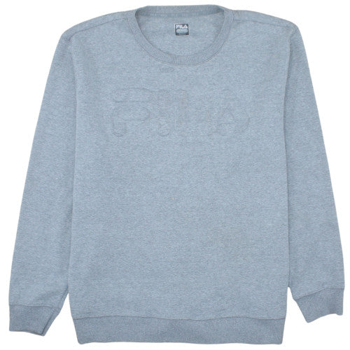 Fila Men’s Grey 2XL Crew Neck Pullover Sweatshirt
