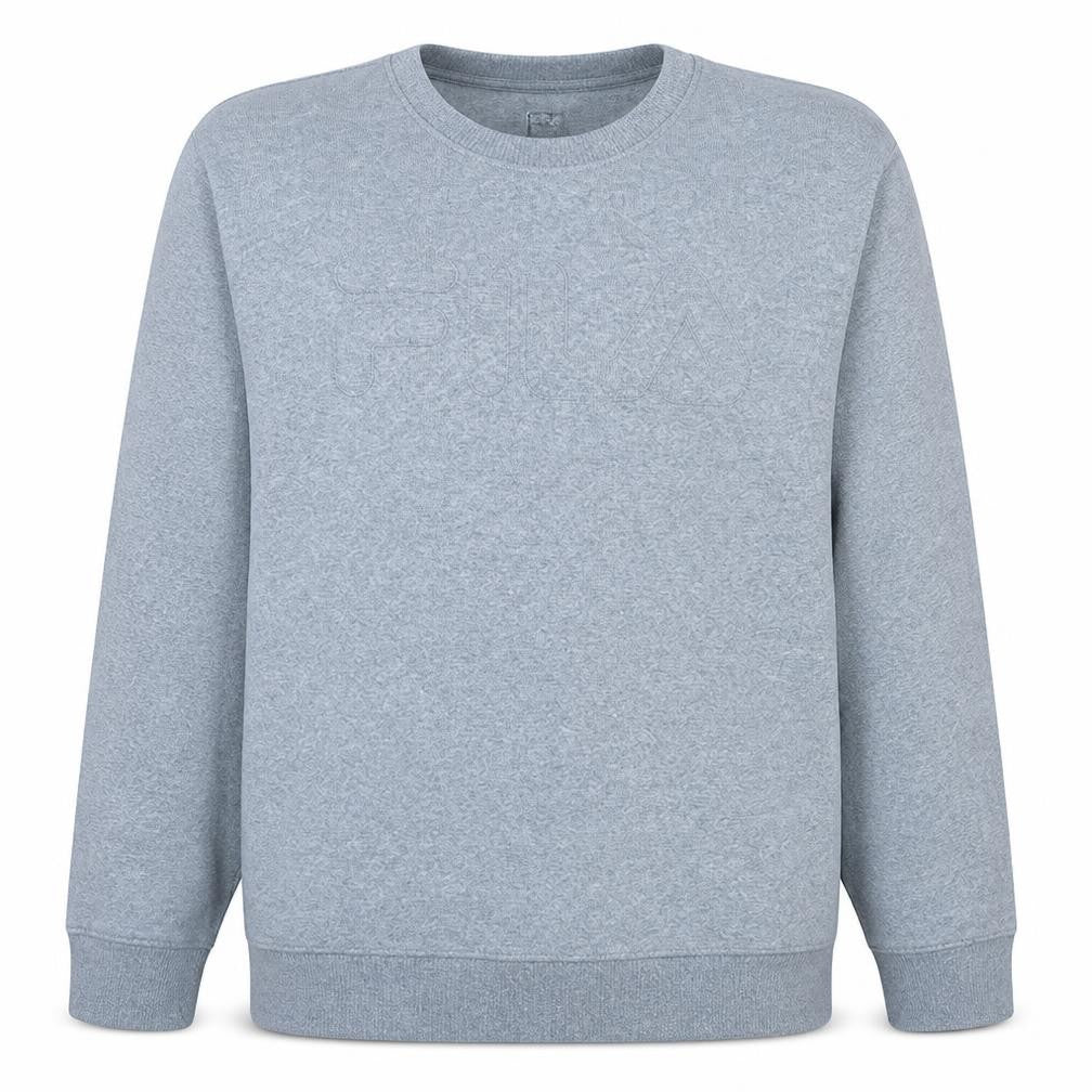 Front view of Fila Men’s Grey 2XL Crew Neck Pullover Sweatshirt