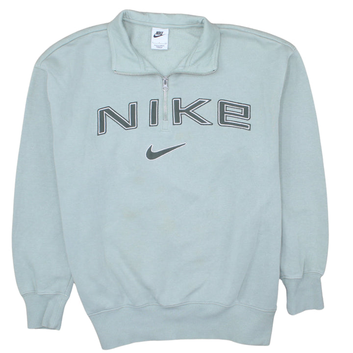 Nike Men's Green 1/2 Zip Logo Sweatshirt Size S Regular Fit