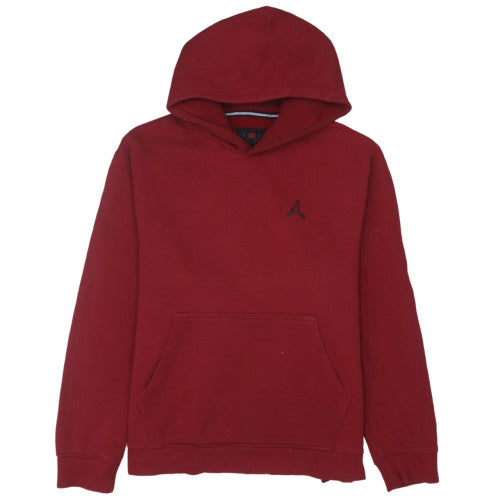 Jordan Mens Red Pullover Hoodie L Regular Fit Sports Fleece
