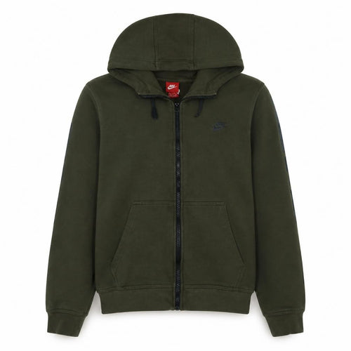 Nike Men's Green Full Zip Hoodie Size M Sportswear Fleece