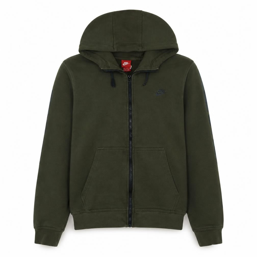 Nike Men's Green Full Zip Hoodie Size M Sportswear Fleece