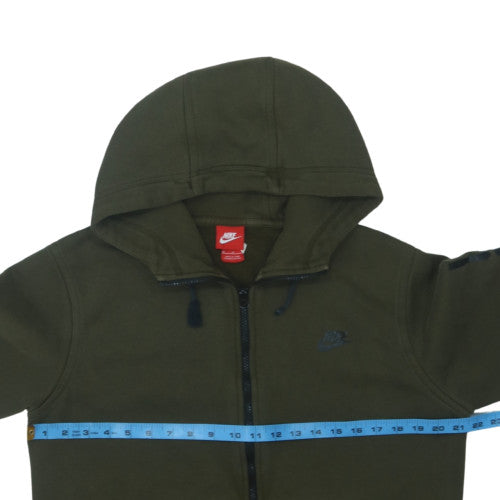 Nike Men's Green Full Zip Hoodie Size M Sportswear Fleece