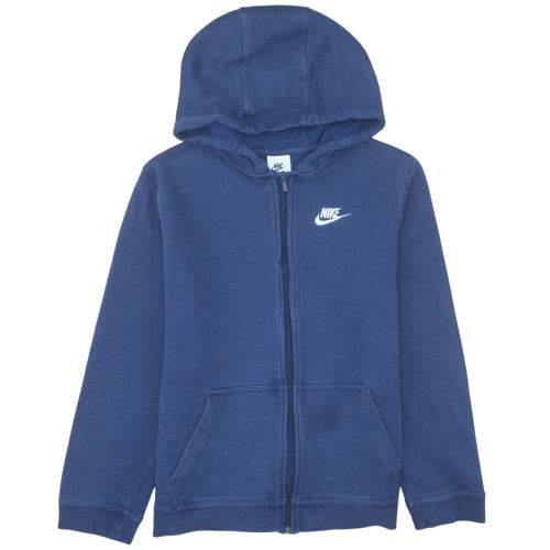 Nike Teens Blue Full Zip Hoodie XL Fleece Lined Casual Sweatshirt