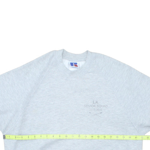 Russell Men Grey XL Crew Neck Pullover Sweatshirt Senior Squad 2016