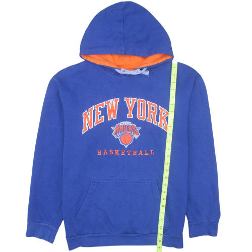 Majestic Mens Blue New York Knicks Pullover Hoodie Size M